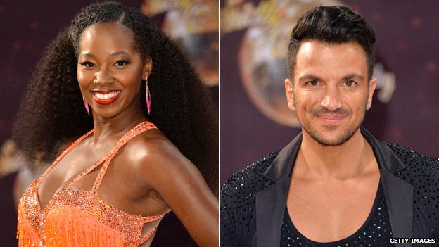 Jamelia and Peter Andre