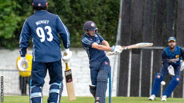 Scotland had to bat through the worst of the Edinburgh weather