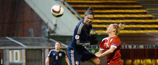 Jane Ross opened the scoring for Scotland against Belarus at Fir Park on Friday