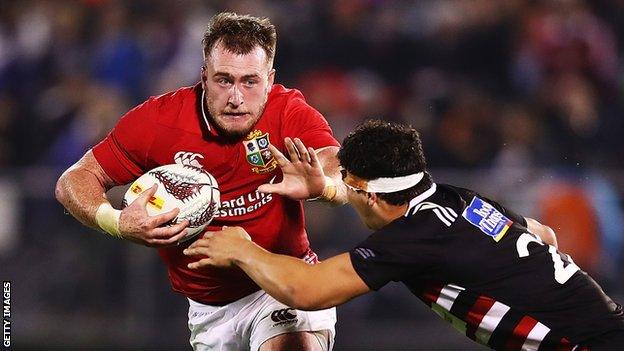 Stuart Hogg attacks for the Lions