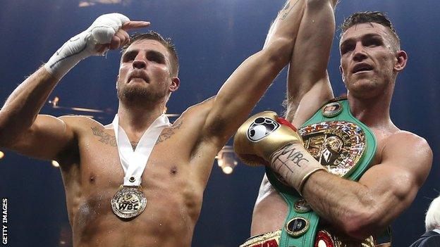 Skoglund (left) last fought in September against Liverpool's Callum Smith