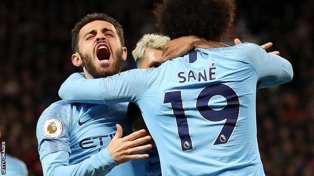 Bernardo Silva & Leroy Sane celebrate