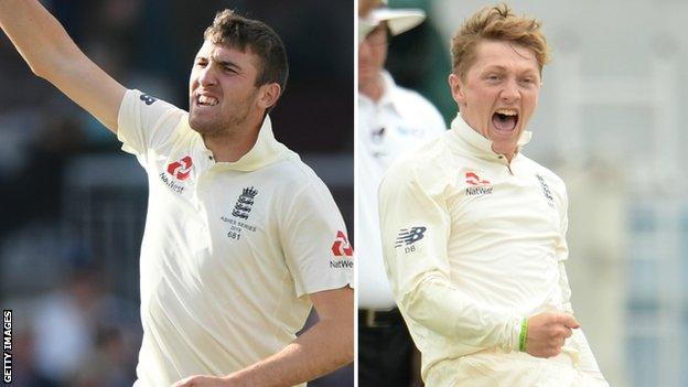 Craig Overton (left) has taken nine wickets in four Tests, while Dominic Bess (right) has three wickets in two Tests