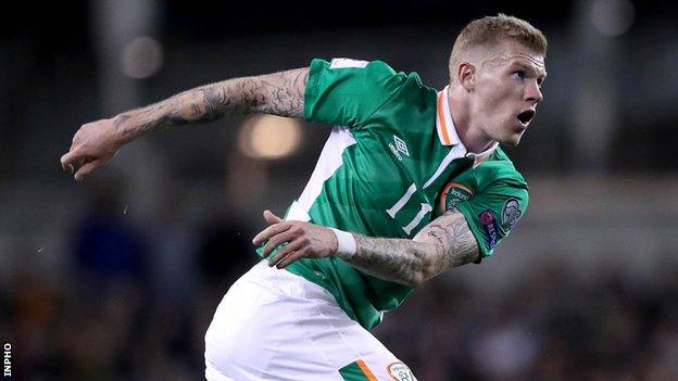 James McClean scored twice for the Republic against Moldova