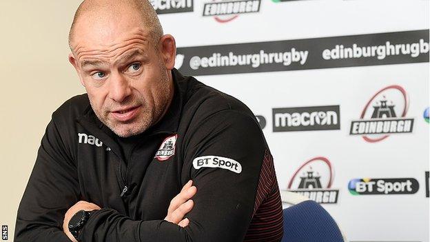 Edinburgh head coach Richard Cockerill