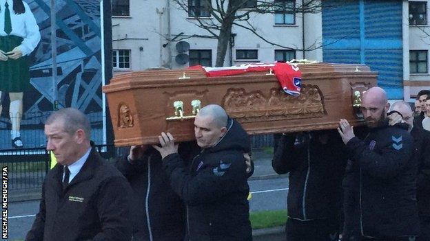 Ryan McBride's coffin