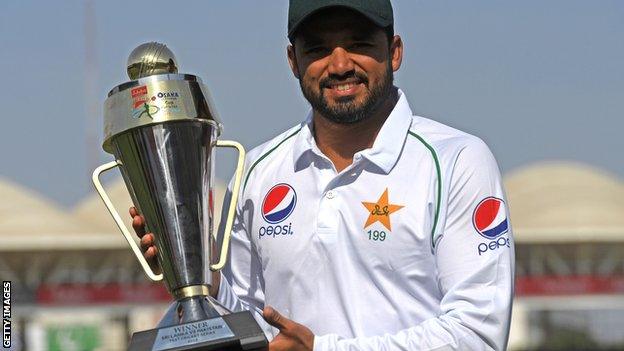 Azhar Ali with the trophy