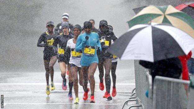 Boston Marathon runners