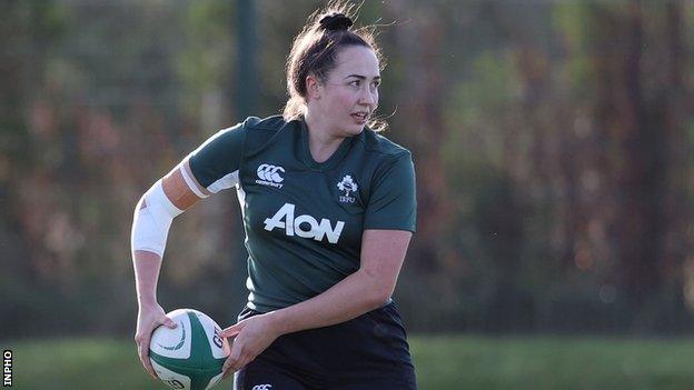 Nichola Fryday during Ireland training on Wednesday in preparation for Friday's game against USA