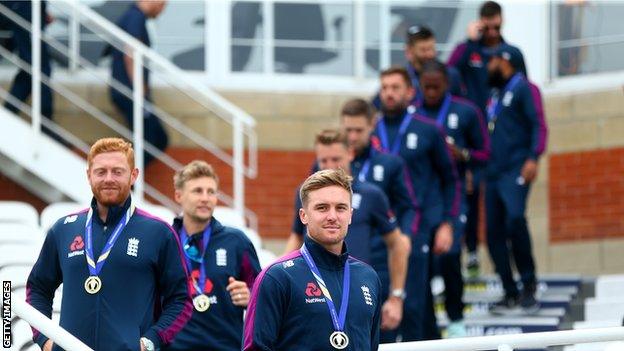 England players at The Oval