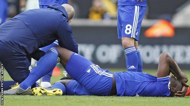 Sol Bamba has played one game for Cardiff since a serious knee injury last March