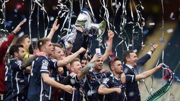 Ross County celebrate League Cup win