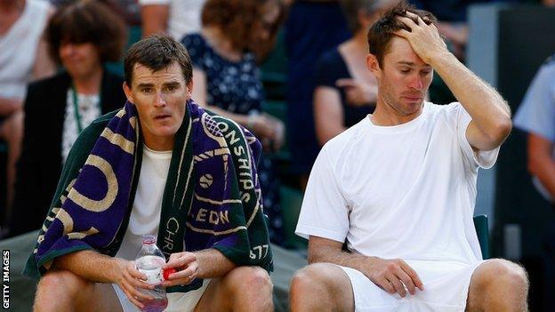 Jamie Murray and John Peers after losing in the 2015 Wimbledon men's doubles final