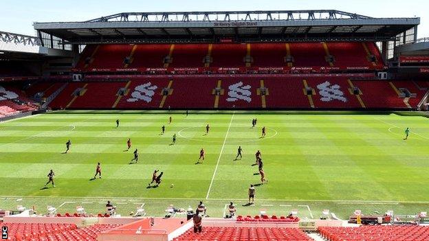 Liverpool training session at Anfield