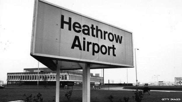 Heathrow Airport sign 1978