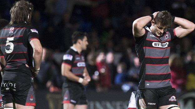 Edinburgh captain Marcus Bradbury is left distraught