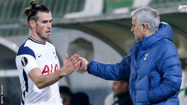 Gareth Bale and Jose Mourinho