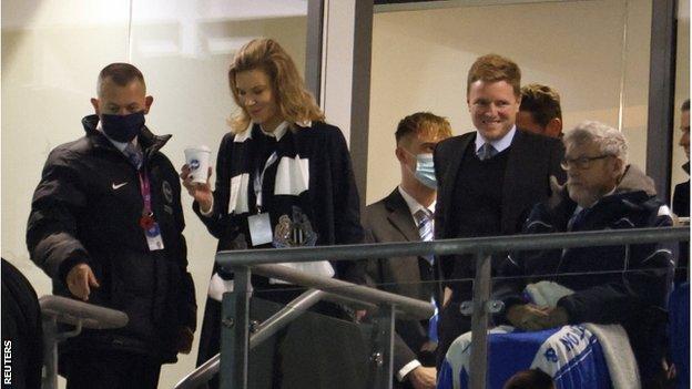 Eddie Howe was seen at Newcastle's game at Brighton