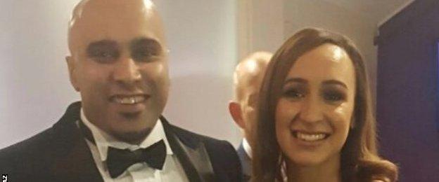 Marcellus Baz with 2012 Olympic heptathlon champion Jessica Ennis-Hill