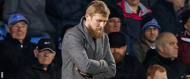 Inverness Caley Thistle manager Richie Foran looks disappointed against Ross County