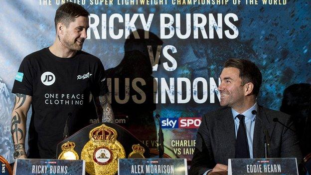 Ricky Burns and promoter Eddie Hearn