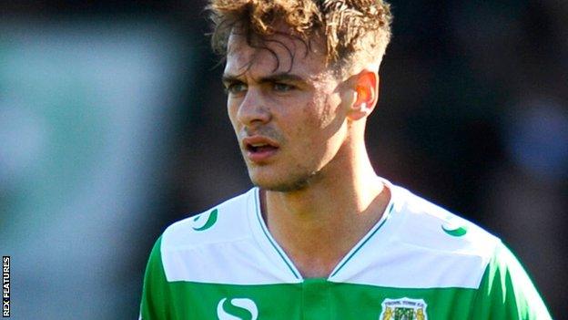 Brandon Goodship playing for Yeovil