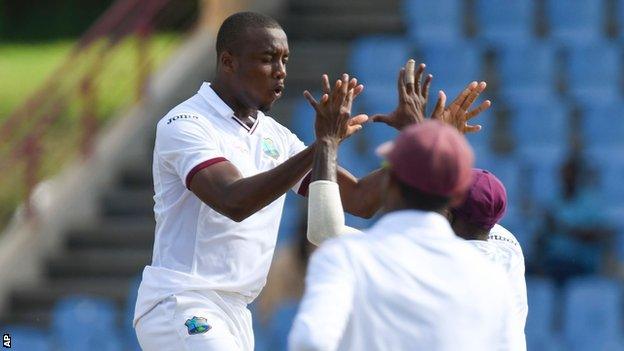 West Indies Test fast bowler Miguel Cummins