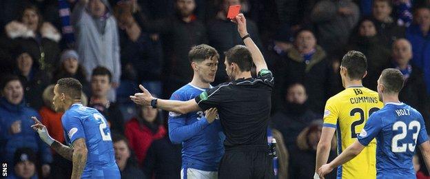 Rob Kiernan is sent off