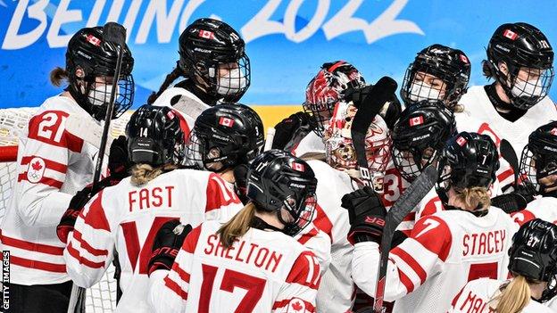 Canada won the delayed game 6-1 against the Russian Olympic Committee