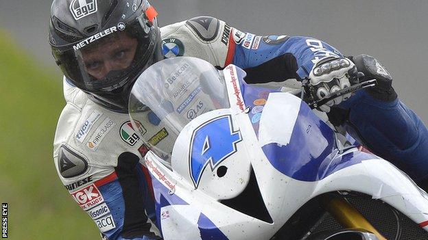 Guy Martin set the best speed in Superbike practice