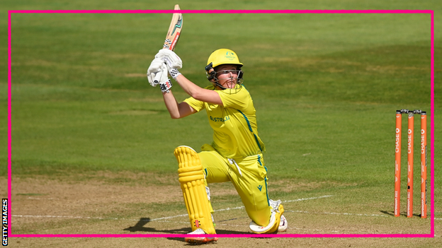 Beth Mooney playing for Australia