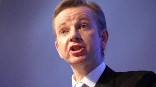 Michael Gove, former education secretary, now justice secretary