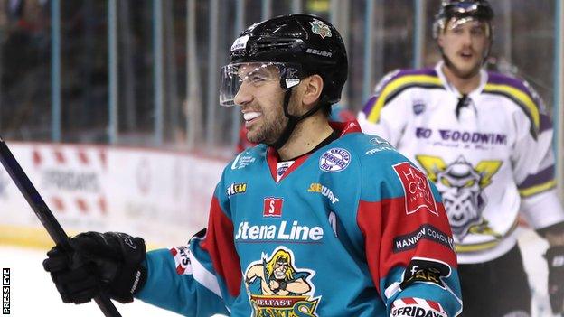 Steve Saviano scored four goals for Belfast against Manchester