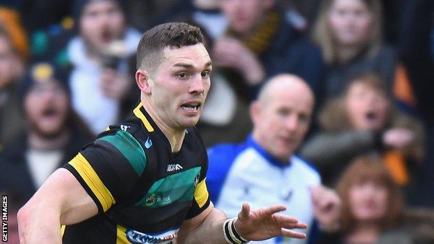 George North has made 10 appearances for Northampton Saints this season