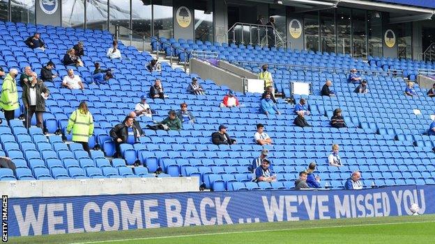 Fans at Brighton against Chelsea