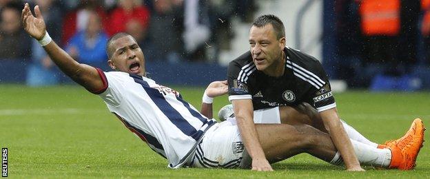 John Terry's foul on Salomon Rondon