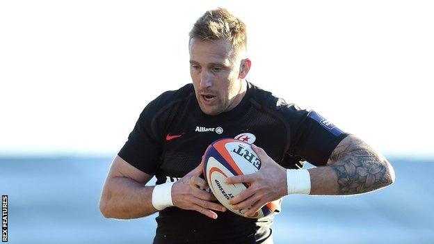 Dominic Day in action for Saracens