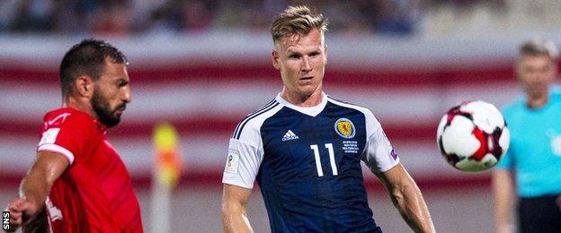 Scotland's Matt Ritchie (right) in action against Malta