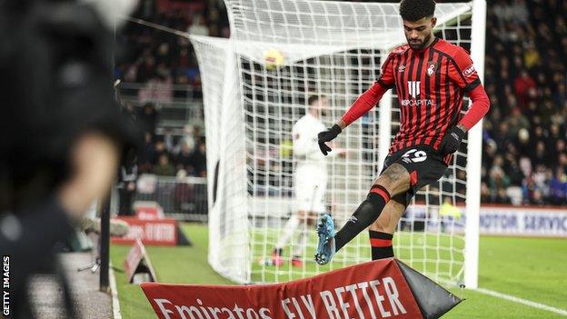 Bournemouth midfielder Philip Billing misses a chance against Boreham Wood