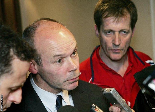 Clive Woodward and Alistair Campbell