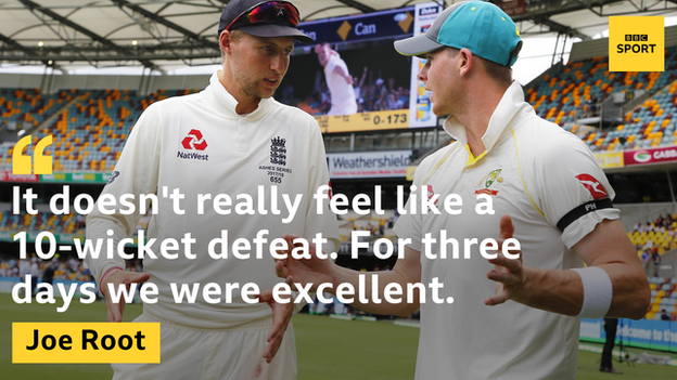 Joe Root graphic: "It doesn't really feel like a 10-wicket defeat. For three days we were excellent."