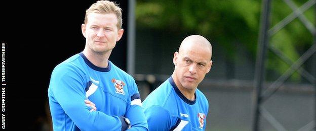 Manager Ian Rowe and assistant manager Peter Wood