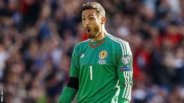 Scotland and Celtic goalkeeper Craig Gordon