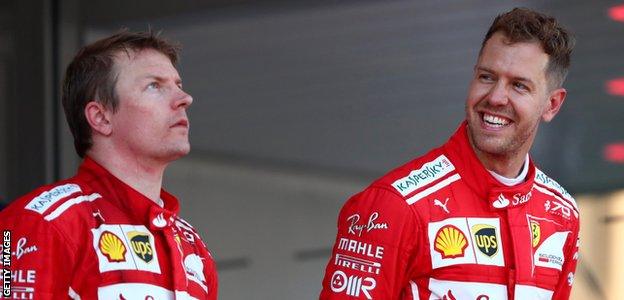 Sebastian Vettel and Kimi Raikkonen