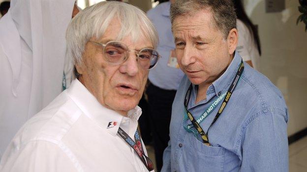 Bernie Ecclestone and Jean Todt