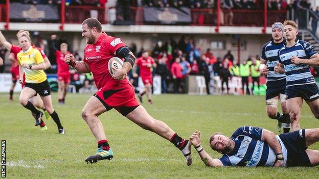 Roy Godfrey scores for Jersey