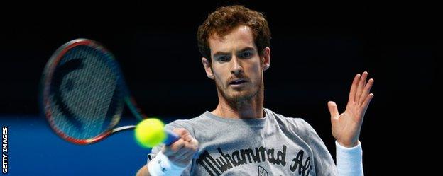 Andy Murray prepares for the ATP World Tour finals