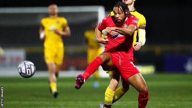 Former Burton striker Kwame Thomas joined Wrexham in August 2020