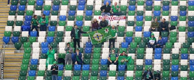 600 supporters attended the game at Windsor Park after a ballot of season ticket holders