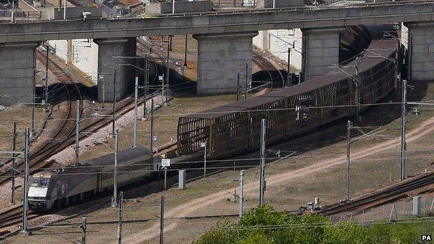 Eurotunnel train at Folkestone